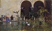Raimundo de Madrazo y  Garreta Pool in the Alcazar of Seville (nn02) oil painting picture wholesale